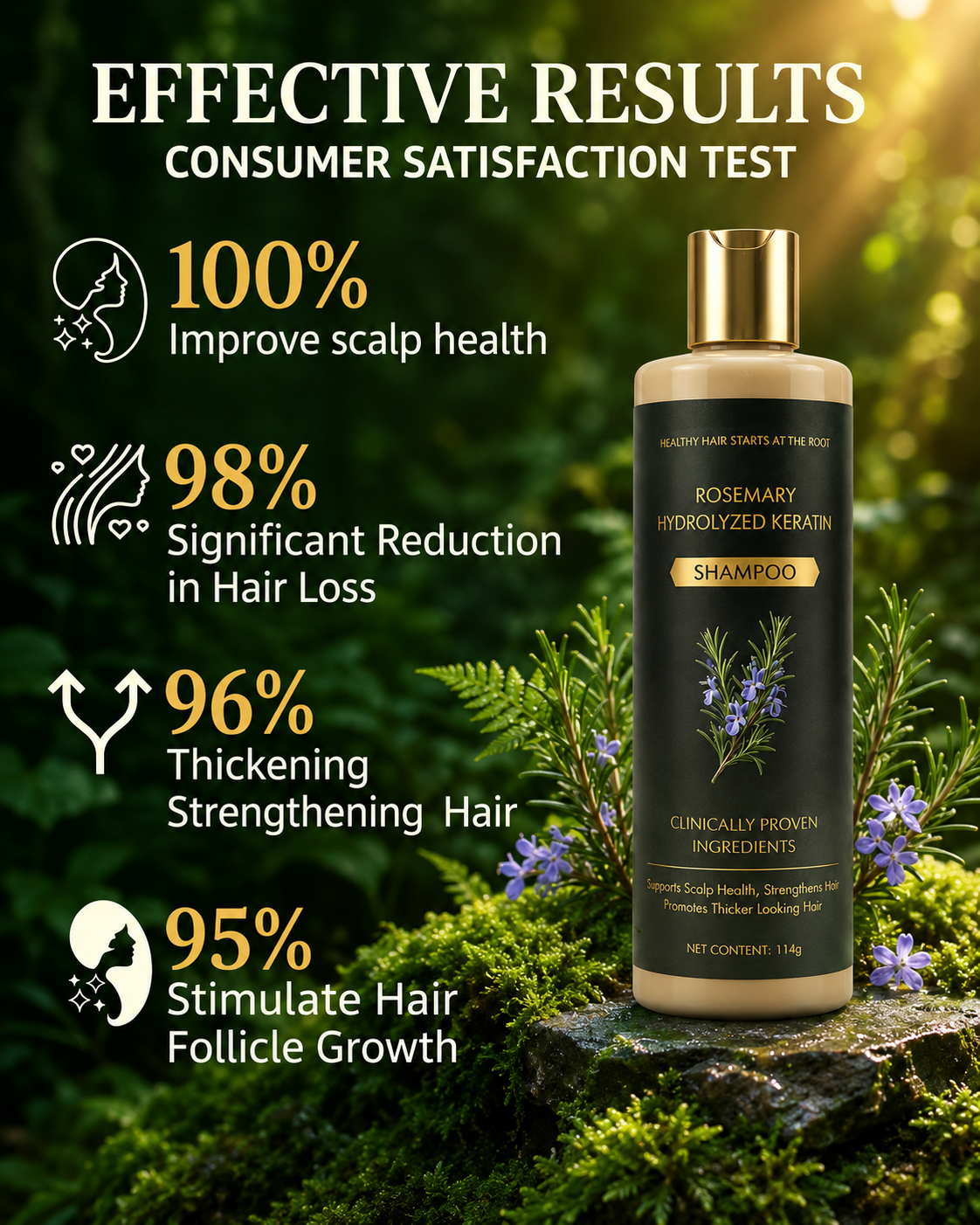 Zenith Cart Rosemary Hair Growth Shampoo – Rosemary + Keratin | Strengthens Hair & Supports Growth | Buy 1 Get 1 FREE