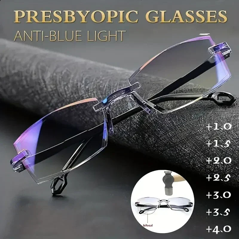👓 Rimless Anti-Blue Light Reading Glasses | Progressive Multifocus | Buy 1 Get 1 FREE | Only ₹599  Option 6