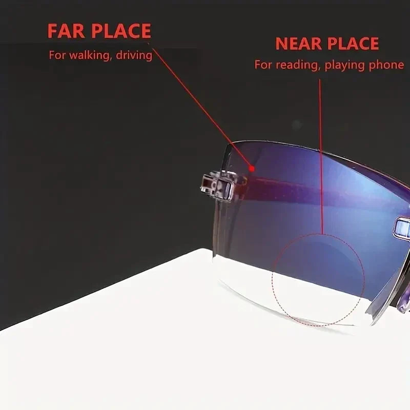 👓 Rimless Anti-Blue Light Reading Glasses | Progressive Multifocus | Buy 1 Get 1 FREE | Only ₹599  Option 6