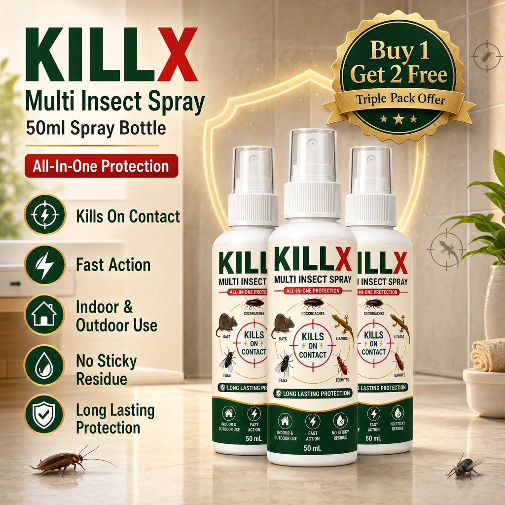 🚨 BUY 1 GET 2 FREE – KILLX Multi-Insect Spray | Powerful Pest Control for Home | Fast & Easy Pest Protection | Zenith Cart