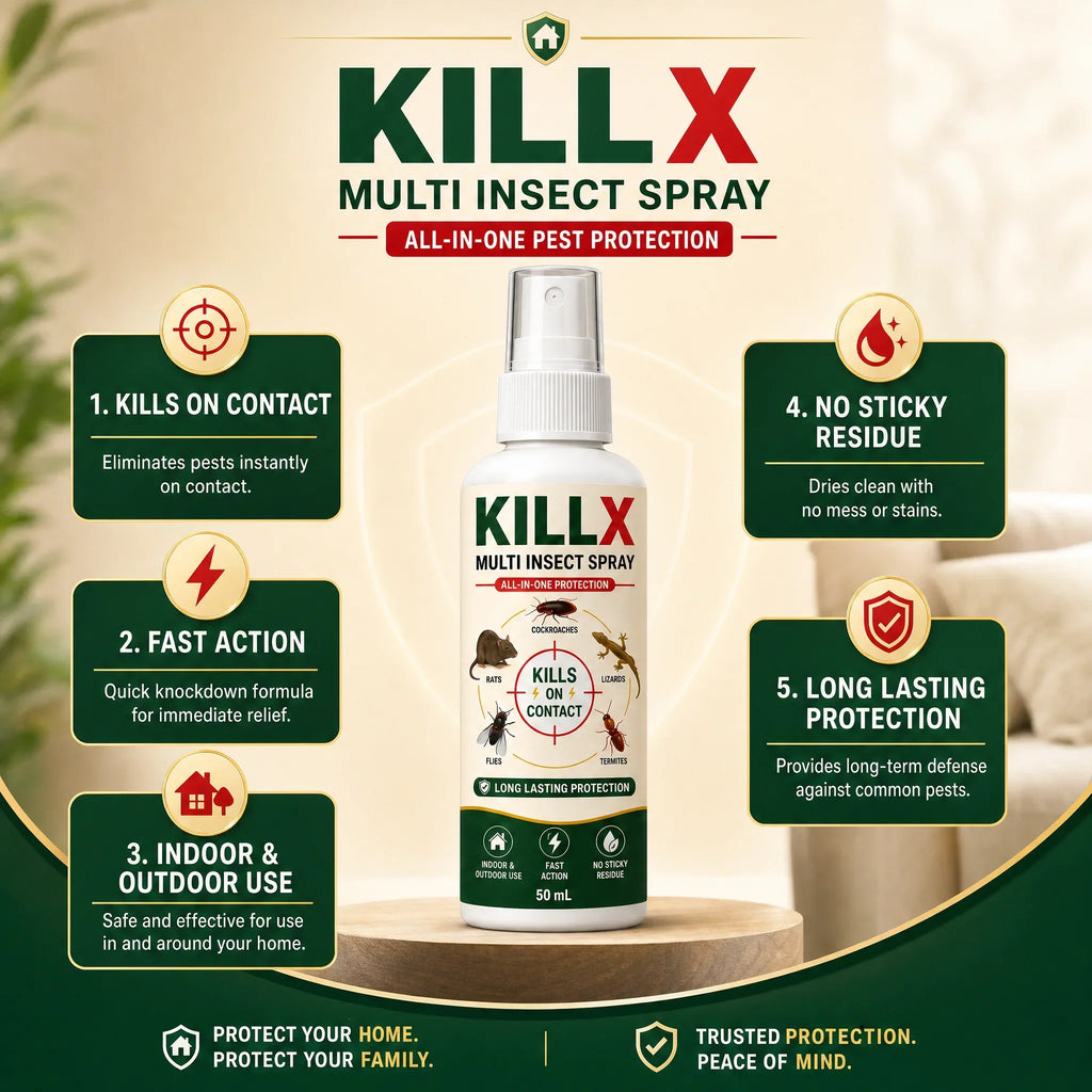 🚨 BUY 1 GET 2 FREE – KILLX Multi-Insect Spray | Powerful Pest Control for Home | Fast & Easy Pest Protection | Zenith Cart